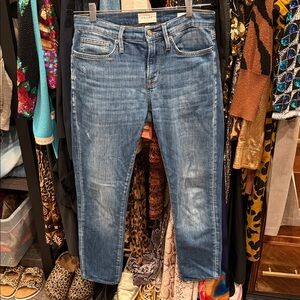 FRAME L’ Homme Slim Crop Mens Blue Denim Jeans